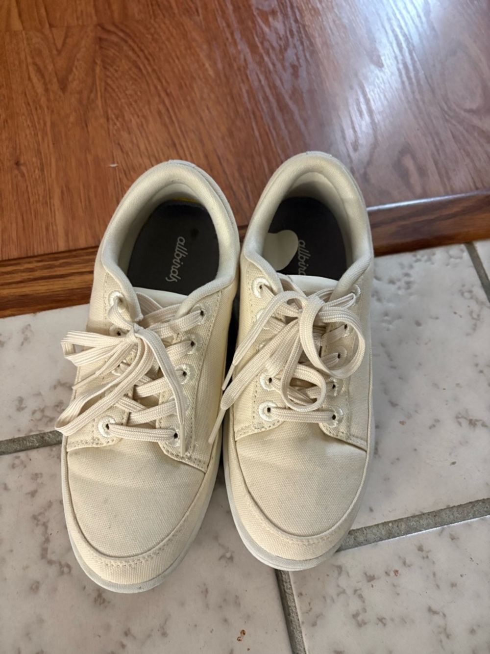 allbirds Low-Top Canvas Sneakers in Off-White/Cream